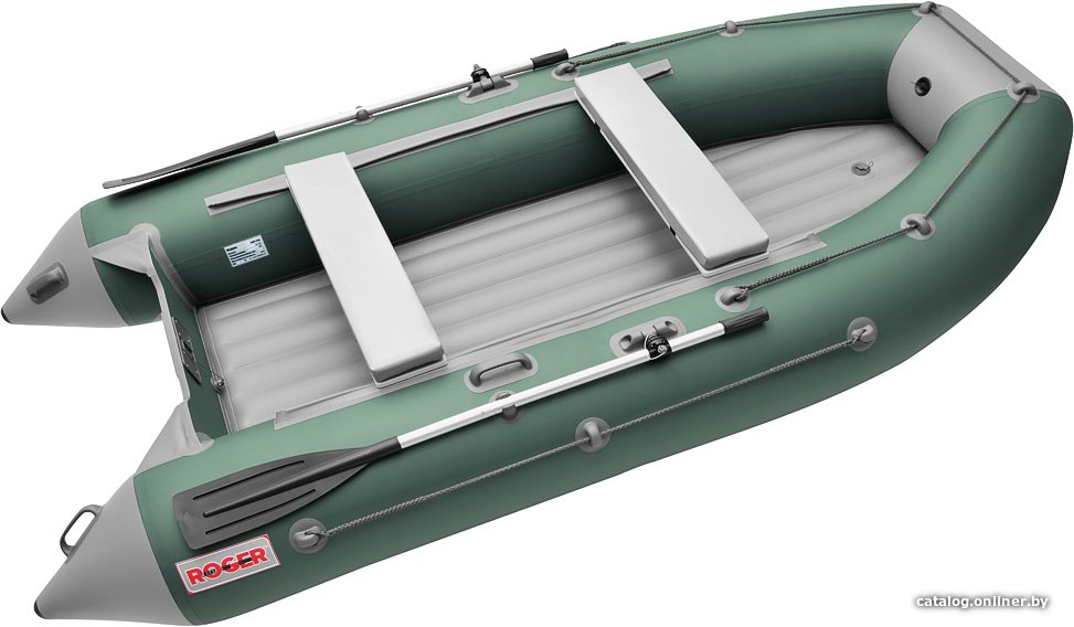 Моторная лодка Roger Boat Trofey 2900 (без киля, зеленый/серый)