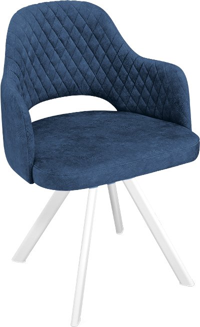 

Стул с подлокотниками Трия Калипсо К2 (белый матовый/микровелюр Wellmart Blue)