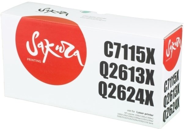 

Картридж Sakura Printing SAC7115X/Q2613X/2624X (аналог HP C7115X/Q2613X/2624X)