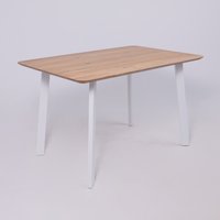 Кухонный стол ОКА Майон 120x80x74 (дуб натуральный/белый)