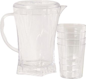 Набор стаканов для воды и напитков ILikeGift Transparent set 5766-04-0 (white)