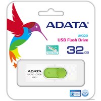 USB Flash ADATA UV320 32GB (белый/зеленый)