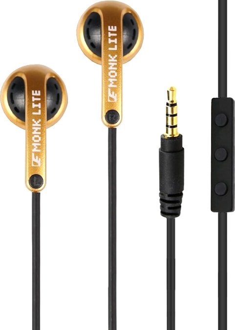 

Наушники Venture Electronics Monk Lite Standard 3.5 TRS Smoke + iOs Mic (черный/золотистый)