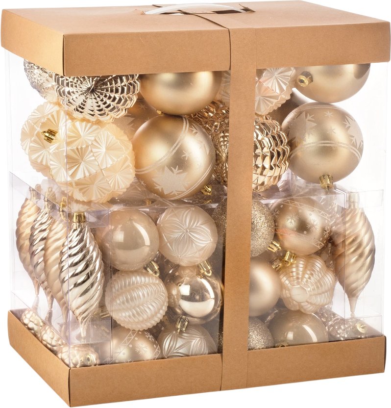 

Елочная игрушка Ausini XK-041 (шампань, 78шт)