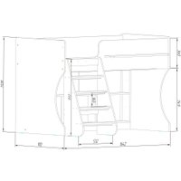 Кровать-чердак Можга Капризун 2 Р436 (белый)