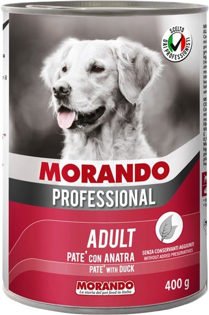 

Консервированный корм для собак Morando Professional Adult паштет с уткой 400 г