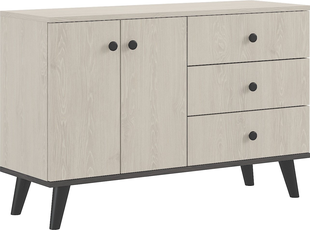 

Тумба Genesis Мебель Светлана Прованс 2 двери 3 ящика (сосна белая лофт/венге)