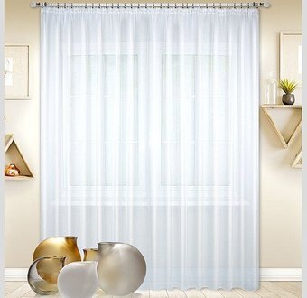 ИП Романович Е.Ю. Вуаль готовая на ленте 7x2.6м (белый, 1 шт)