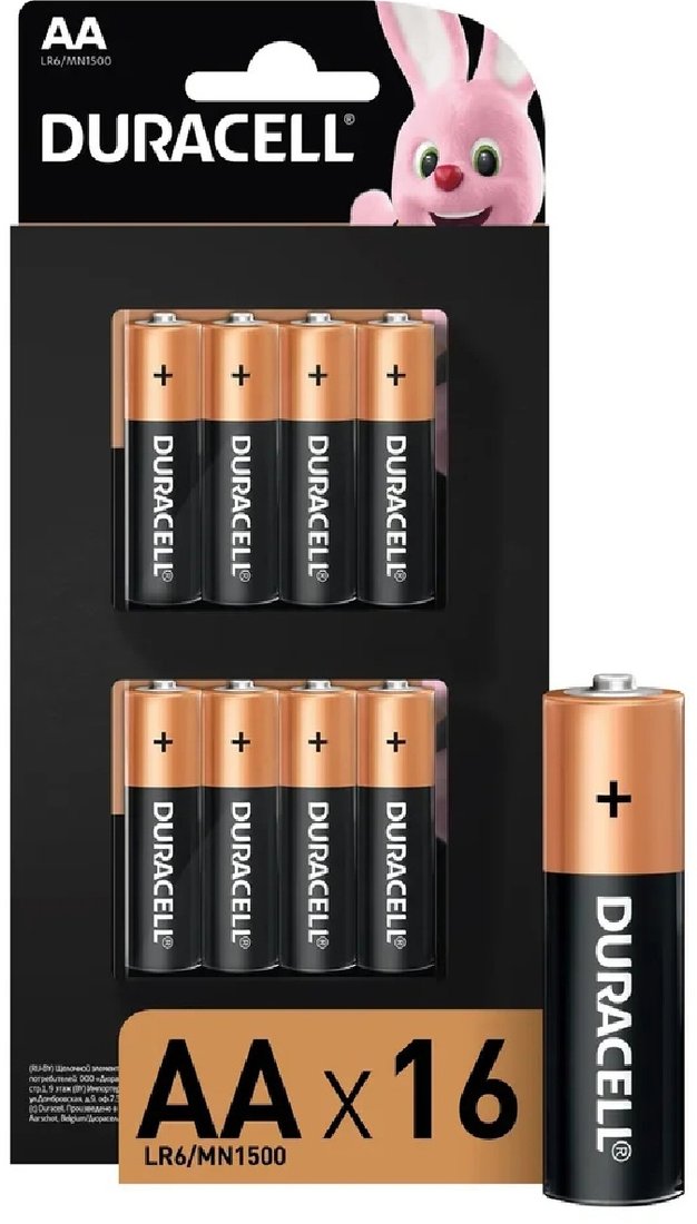 

Батарейка DURACELL AA 16 шт.