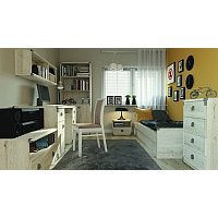 Шкаф-витрина Black Red White Индиана JWIT 2d1s (сосна каньон)