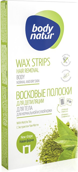 

Полоска для депиляции Body Natur С экстрактом Чая Матча (16+2 салфетки)