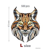 Пазл Eco-Wood-Art Рысь L в деревянной упаковке (580 эл)