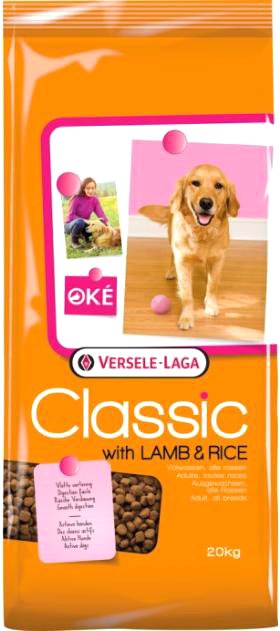 

Сухой корм для собак Versele Laga Classic ягненок и рис 438017 20 кг
