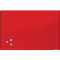 Магнитно-маркерная доска BRAUBERG стеклянная 40x60 см (красный)