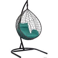 Подвесное кресло LetoLux Liverpool Comfort (черный/темно-зеленый)