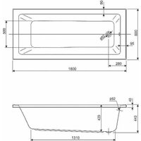 Ванна Cezares PLANE-SOLO-MINI-180-80-SET-1 (с ножками)