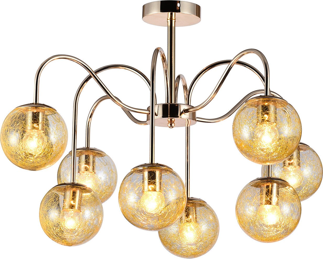 

Люстра средней высоты Escada Blossom 1118/8PL E27*60W Gold