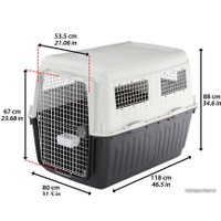 Переноска Ferplast Atlas 80 Professional 73075021 (серый/черный)