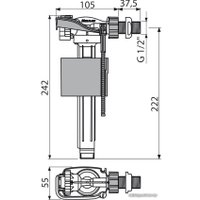 Впускной клапан Alcaplast A150-1/2" BL-01