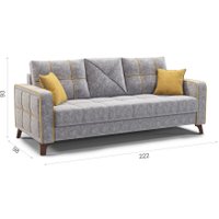 Диван Sofos Марсель тип B (Columbia Grey/Bingo Mustard) в Бресте