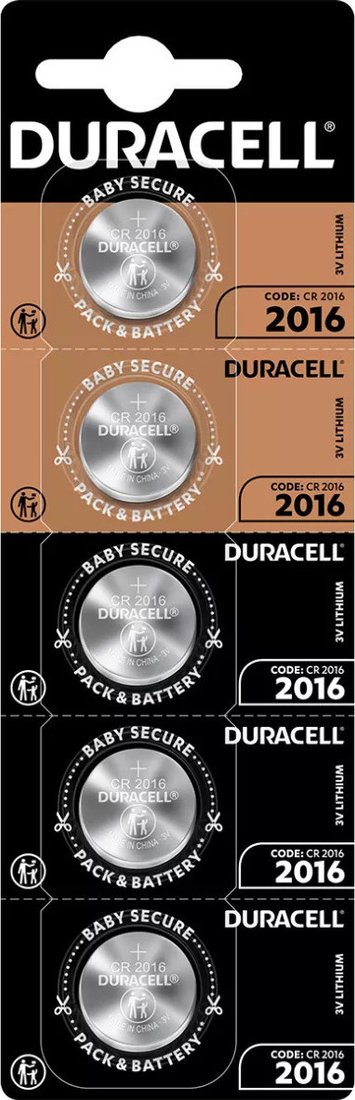 Батарейка DURACELL CR2016 Lithium 3V (5шт)