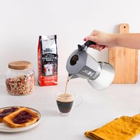 Гейзерная кофеварка Bialetti Brikka (4 порции, серый)