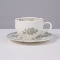 Чашка с блюдцем AksHome Blossom 250мл (керамика/зеленый)