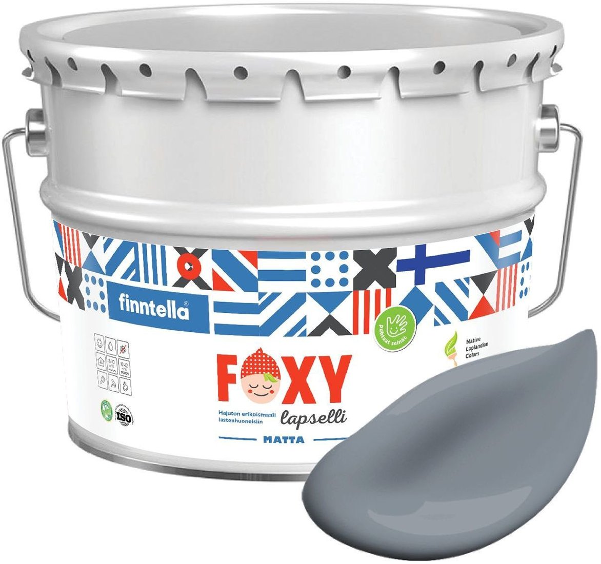 

Краска Finntella Foxy Lapselli Matte Kisu F-50-1-9-FL295 9 л (серый)