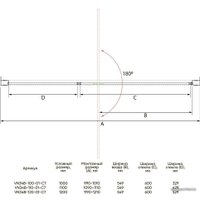 Душевая дверь Veconi VN40B-110-01-C1