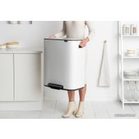 Система сортировки мусора Brabantia Bo Pedal Bin 2 x 30 л (белый)