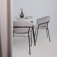 Стул с подлокотниками Алвест AV 433 (светло-серый бархат H-09/черный)