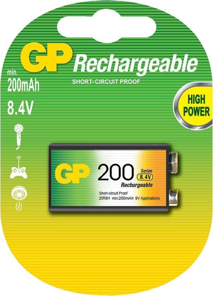 

Аккумулятор GP 9V 200mAh