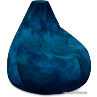 Кресло-мешок Мама рада! Nature Skin со съемным чехлом (L, синяя бездна)