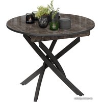 Кухонный стол Трия Diamond тип 3 (черный муар/ателье темный глянец)