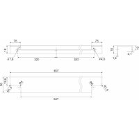 Ручка мебельная Boyard Ray 2.0 RT809BL.1/640/700