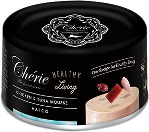 Консервированный корм для кошек Pettric Cherie Healthy Living Chicken & Tuna Mousse (мусс из курицы и тунца) 80 г