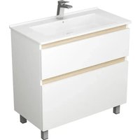  Uncoria Тумба с умывальником Ариль 85 + Kirovit Оскар 85 (белый)