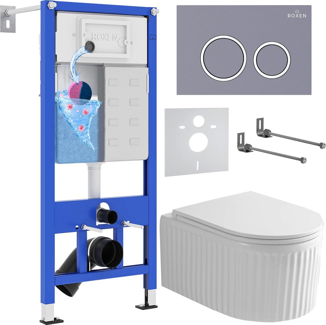 

Унитаз подвесной Roxen StounFix Dual Fresh 968253