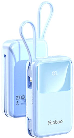 

Внешний аккумулятор Yoobao LQ20 20000mAh (голубой)