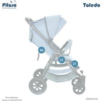 Коляска прогулочная «книга» Pituso Toledo S1 (серый металлик, колеса AIR)