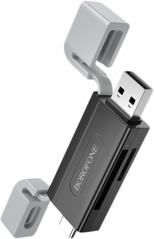 

Карт-ридер Borofone DH9 USB 2.0 (USB Type-C + USB Type-A)