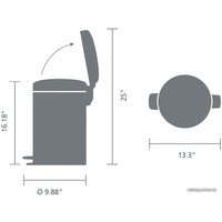 Мусорное ведро Brabantia Pedal Bin NewIcon 12 л (минерально-синий)