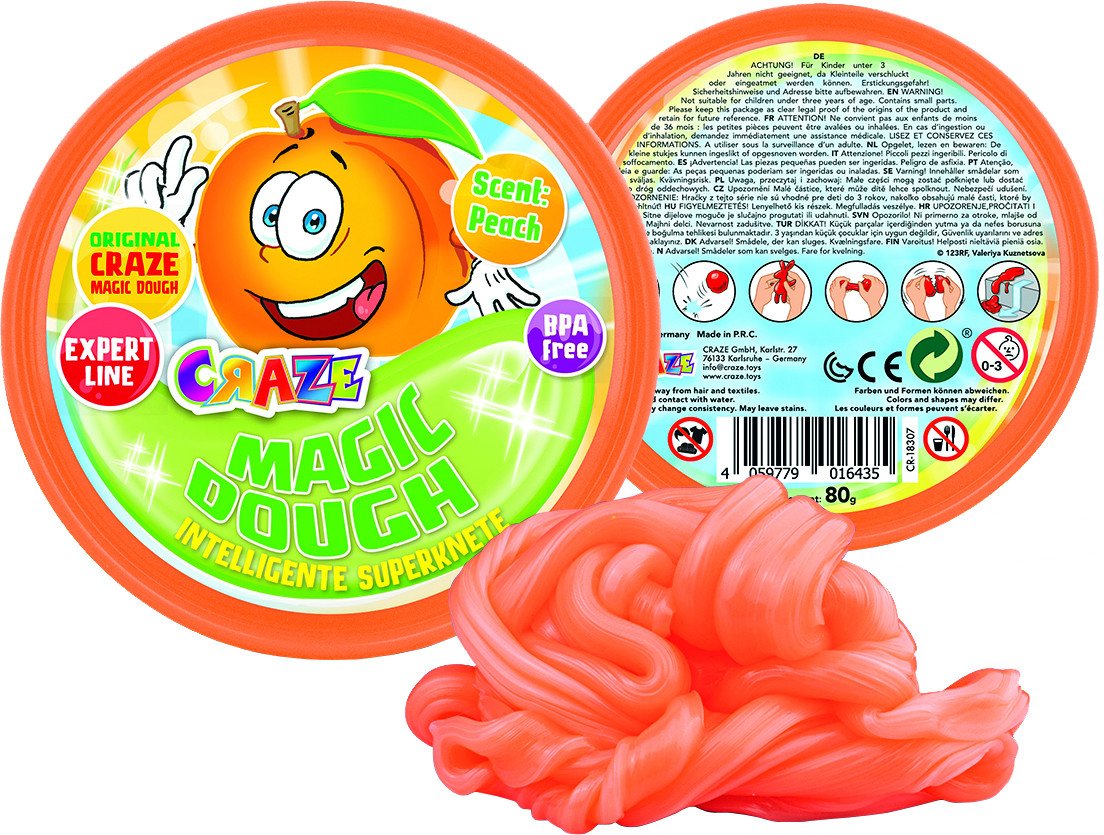 

Тесто для лепки Craze Magic Dough Попрыгунчик Фруктовая фантазия Персик 35368.D (оранжевый)