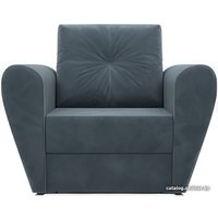 Кресло-кровать Мебель-АРС Квартет (велюр, серо-синий HB-178 26)