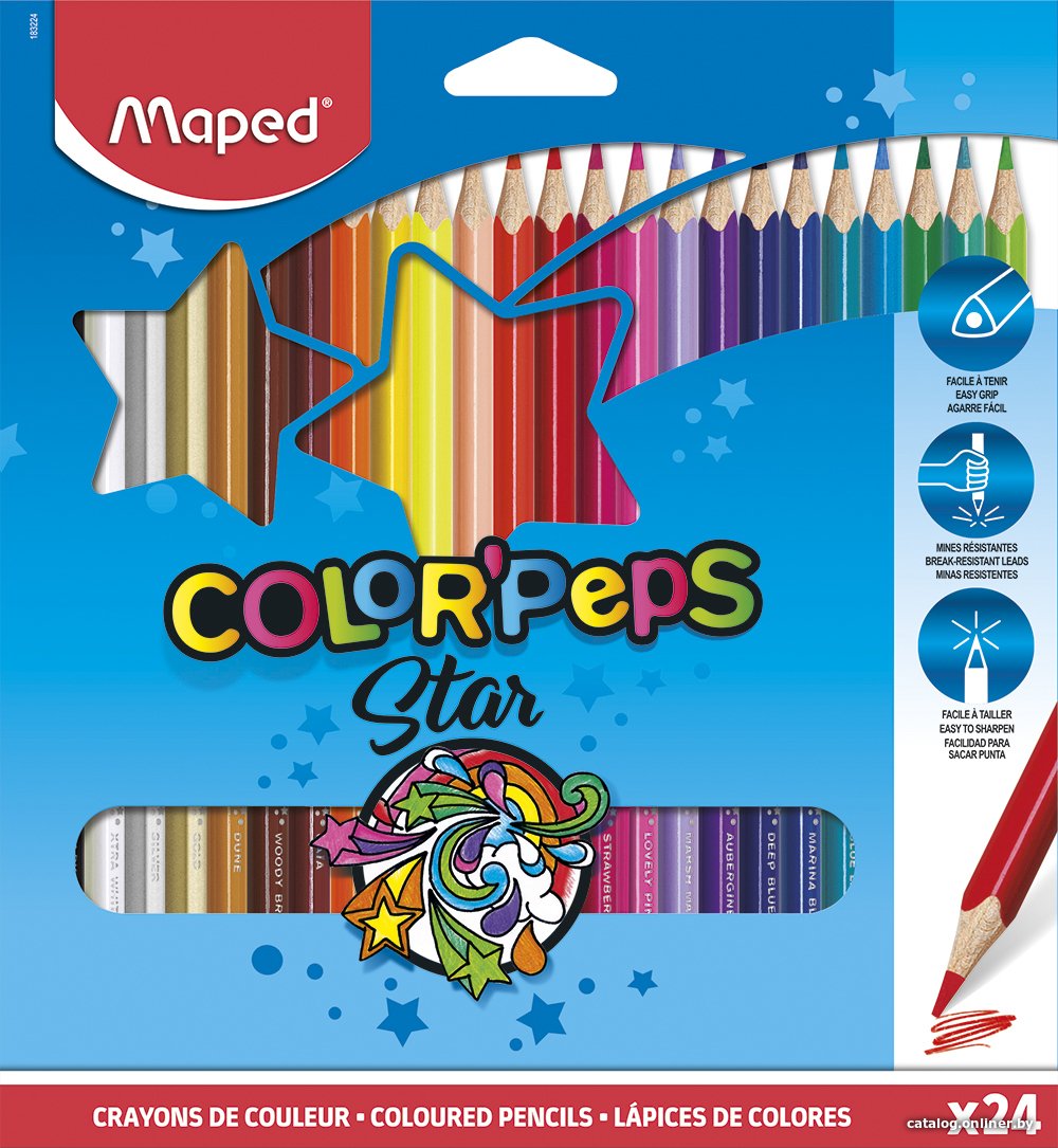 Набор цветных карандашей Maped Color Peps 183224 (24 шт)