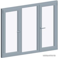 Окно ПВХ KBE System 70 2080x1430 П/О+Г+П/О СП2