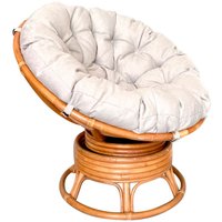 Кресло Calamus Rotan Papasan 23/01B (бежевый/коньяк)
