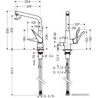 Смеситель Hansgrohe Metris 14888000