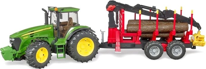 

Трактор Bruder John Deere 7930 with forestry trailer and 4 trunks 03054