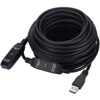 Кабель USBTOP USB Type-A - USB Type-A, с усилителем-репитером USB3.0 (15 м, черный)